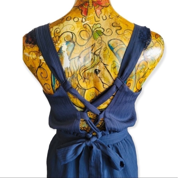 JOA los angeles shorts romper XS blue sleeveless - Picture 5 of 7